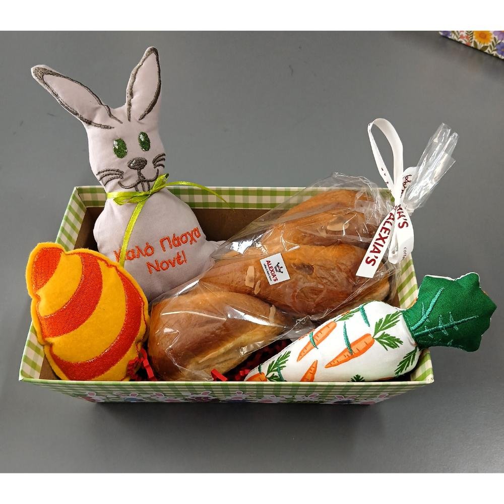 Χειροποίητο Πασχαλινό Καλαθάκι Δώρου Νονού - Image 2