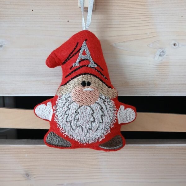 Gnome αγόρι στολίδι με μονόγραμμα