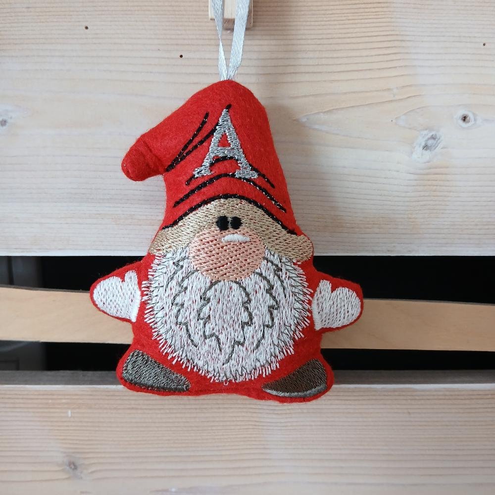 Gnome αγόρι στολίδι με μονόγραμμα