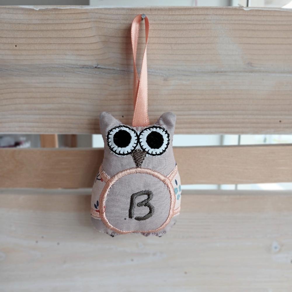 Κουκουβάγια Εκρού – Μπομπονιέρα ή Δωράκι Πάρτυ με Μονόγραμμα