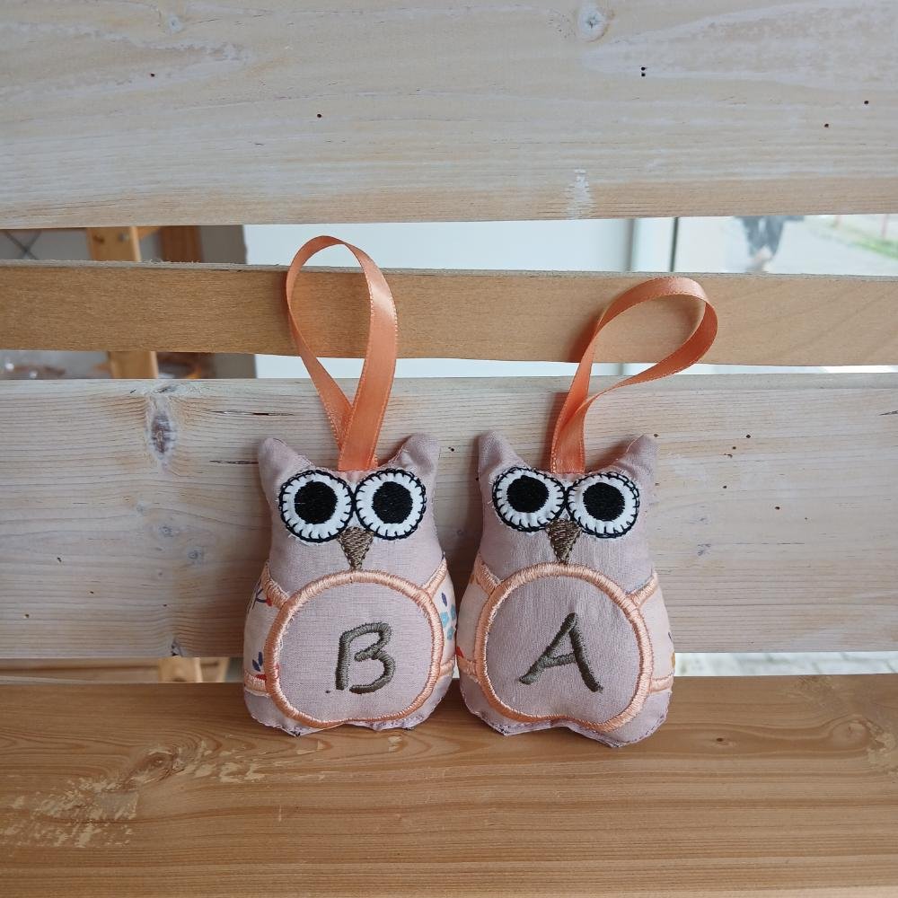 Κουκουβάγια Εκρού – Μπομπονιέρα ή Δωράκι Πάρτυ με Μονόγραμμα - Image 2