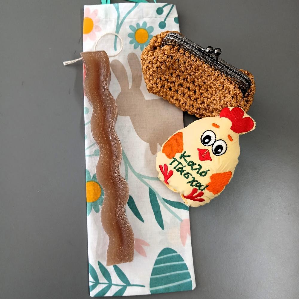 Χειροποίητο Πασχαλινό Σετ Δώρου Εκρού - Image 2