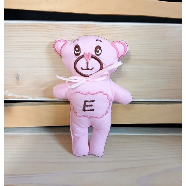 Αρκουδάκι ροζ– Μπομπονιέρα ή Δωράκι Πάρτυ με Μονόγραμμα