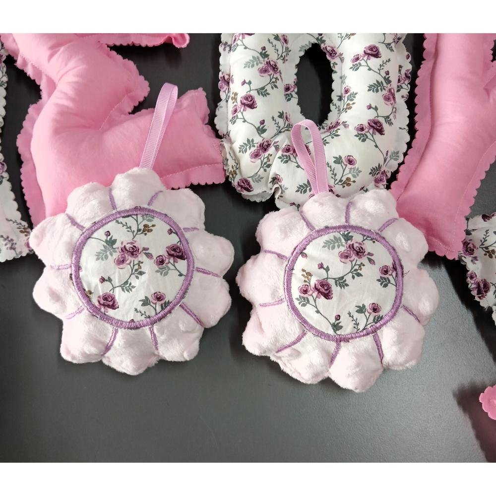 Υφασμάτινα Γράμματα Φλοράλ Λιλά - Image 3