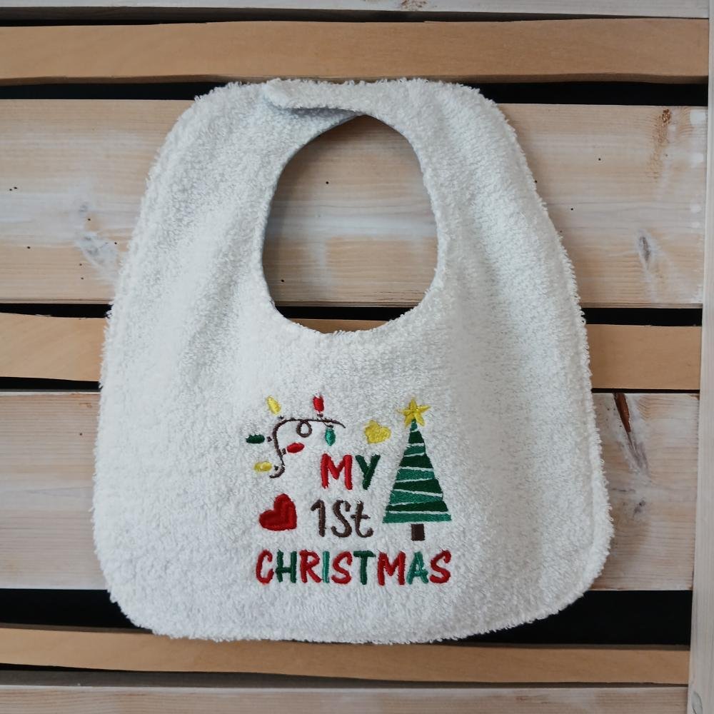 Σετ My 1st Christmas – Σαλιάρα & Υφασμάτινο Αστέρι – Γαλάζιο - Image 4